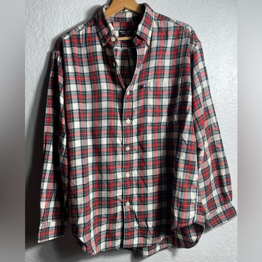 Vintage Ralph Lauren Jeans Co. Red Plaid Men's Shirt Size S